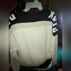 Pink Vs Black and White Long Sleeve Sweatshirt